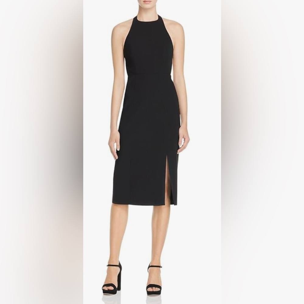 C/Meo Collective Halter Midi Dress, Black, L